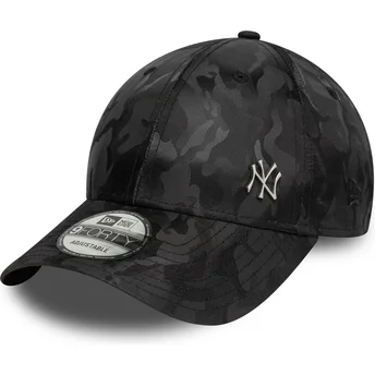 Böjd keps svart kamouflage justerbar 9FORTY Flawless Pin New York Yankees MLB från New Era