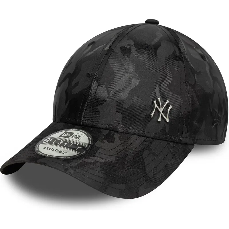 verstellbare-9forty-kappe-mit-gebogenem-schirm-in-schwarzem-tarnmuster-und-new-york-yankees-mlb-flawless-pin-von-new-era
