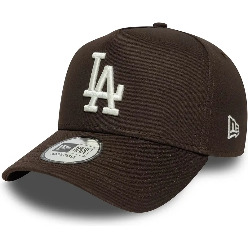 brun-kurvad-keps-snapback-9forty-e-frame-side-patch-fran-los-angeles-dodgers-mlb-av-new-era
