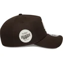 casquette-courbee-marron-snapback-9forty-e-frame-side-patch-los-angeles-dodgers-mlb-new-era