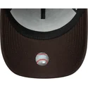casquette-courbee-marron-snapback-9forty-e-frame-side-patch-los-angeles-dodgers-mlb-new-era