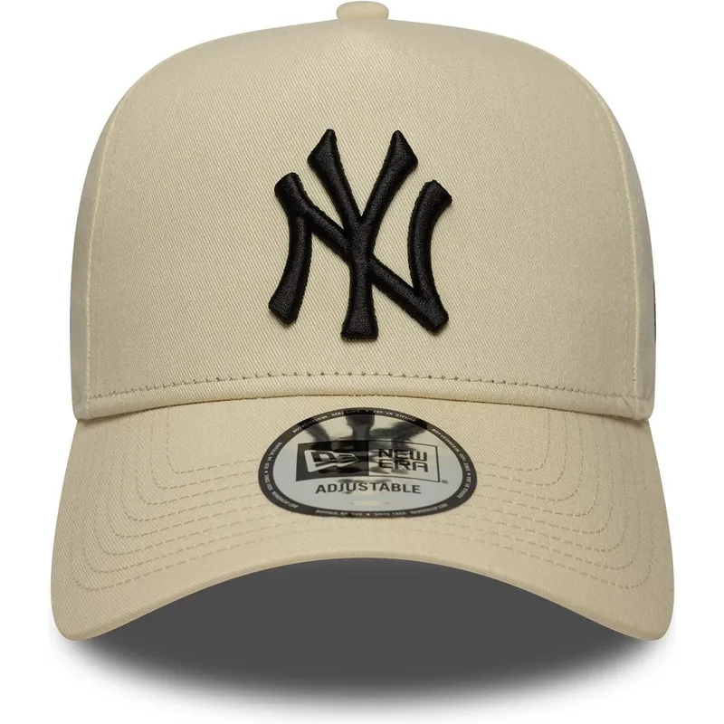 cappellino-beige-con-visiera-curva-snapback-9forty-e-frame-side-patch-dei-new-york-yankees-mlb-di-new-era