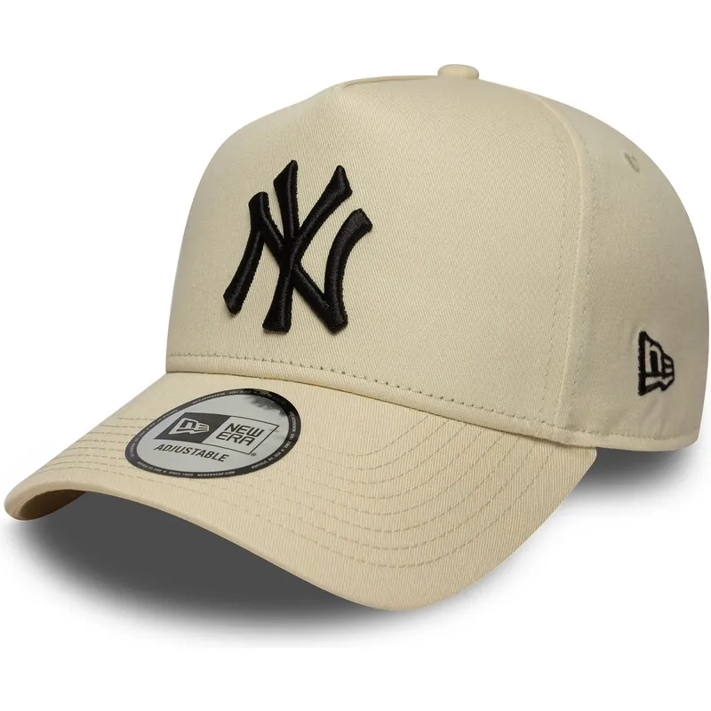 cappellino-beige-con-visiera-curva-snapback-9forty-e-frame-side-patch-dei-new-york-yankees-mlb-di-new-era