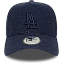 cappellino-visiera-curva-blu-marino-snapback-con-logo-blu-marino-9forty-e-frame-melton-di-los-angeles-dodgers-mlb-di-new-era
