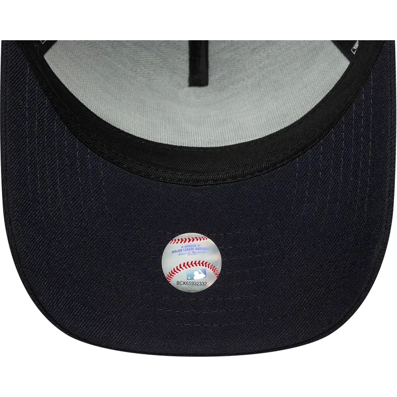 new-era-new-york-yankees-mlb-9forty-e-frame-tonal-icon-snapback-kappe-mit-gebogenem-schirm-in-marineblau