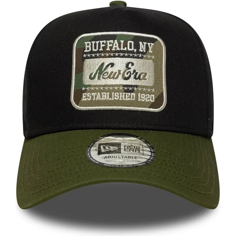cappellino-curvo-nero-e-verde-snapback-9forty-e-frame-camo-patch-di-new-era