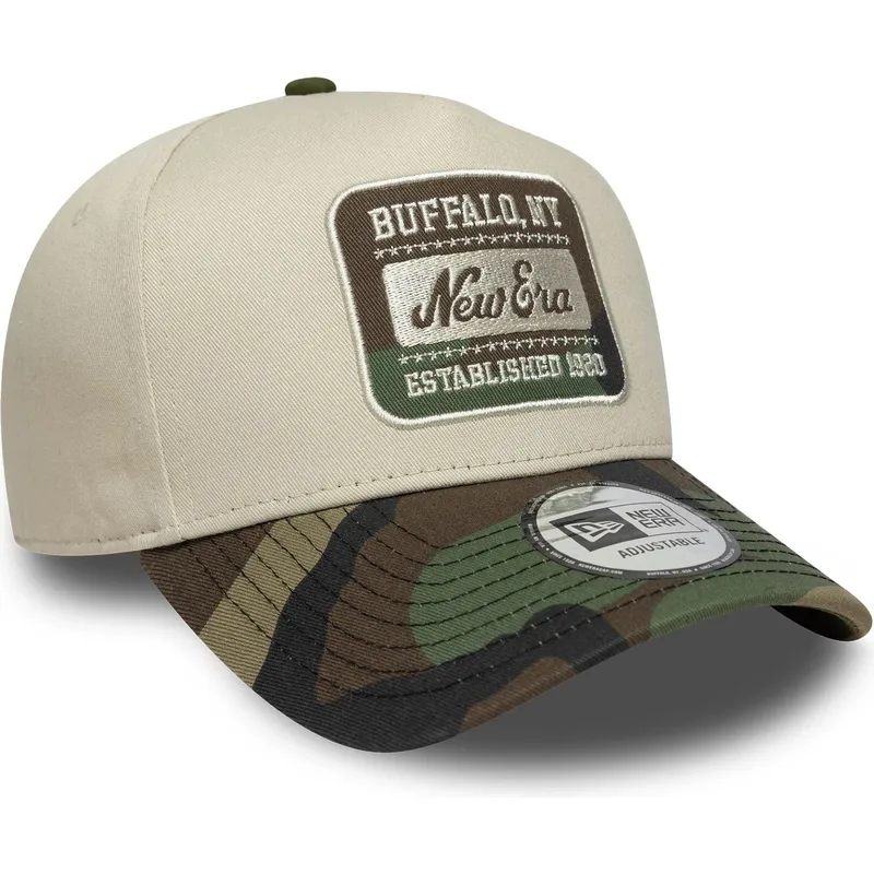 new-era-9forty-e-frame-camo-patch-snapback-kappe-in-beige-und-camouflage
