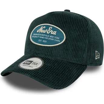 Zielona zakrzywiona czapka snapback 9FORTY E Frame Patch Cord New Era