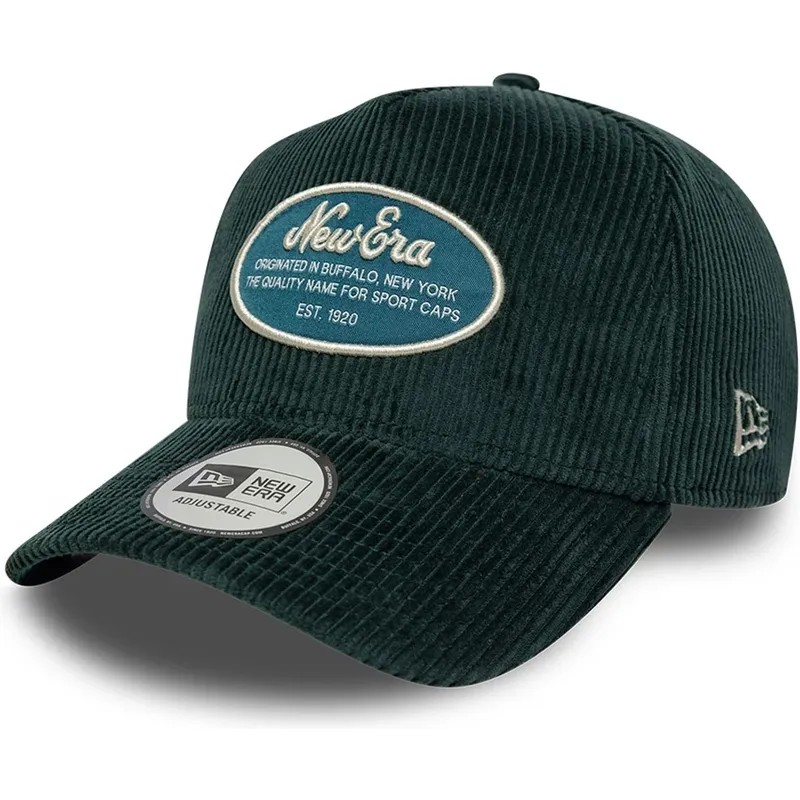 zielona-zakrzywiona-czapka-snapback-9forty-e-frame-patch-cord-new-era