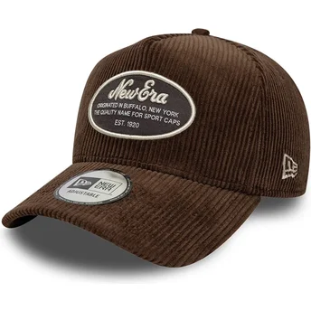 Brązowa czapka z daszkiem snapback 9FORTY E Frame Patch Cord marki New Era