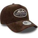 casquette-courbee-marron-snapback-9forty-e-frame-patch-cord-new-era