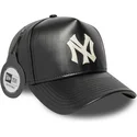epci-curbata-negru-reglabila-9forty-e-frame-img-leather-de-new-york-yankees-mlb-de-new-era
