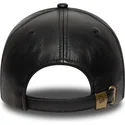 casquette-courbee-noire-ajustable-9forty-e-frame-img-leather-new-york-yankees-mlb-new-era