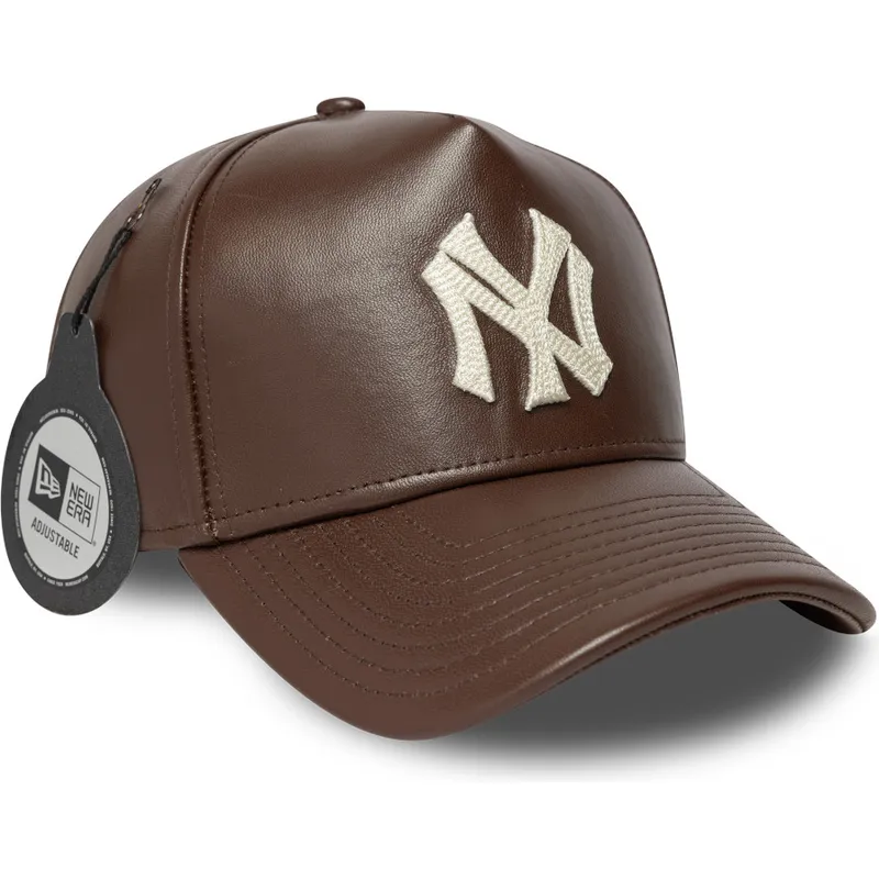 brun-bojd-justerbar-keps-9forty-e-frame-img-leather-fran-new-york-yankees-mlb-av-new-era