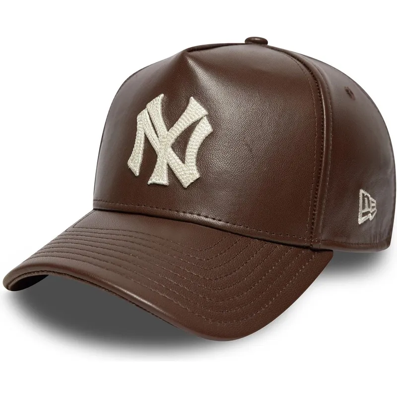 brun-bojd-justerbar-keps-9forty-e-frame-img-leather-fran-new-york-yankees-mlb-av-new-era