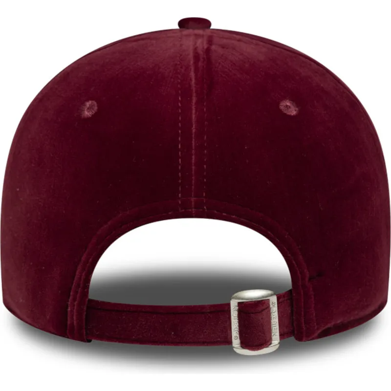 czapka-z-daszkiem-bordowa-regulowana-dla-kobiet-9forty-velour-los-angeles-dodgers-mlb-od-new-era