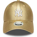 epci-curbata-auriu-reglabila-dorada-9forty-metallic-de-new-york-yankees-mlb-de-new-era