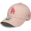 cappellino-curvo-rosa-regolabile-da-donna-con-logo-rosa-9forty-league-essential-dei-los-angeles-dodgers-mlb-di-new-era
