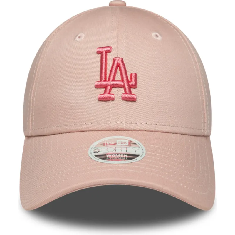 cappellino-curvo-rosa-regolabile-da-donna-con-logo-rosa-9forty-league-essential-dei-los-angeles-dodgers-mlb-di-new-era