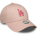 cappellino-curvo-rosa-regolabile-da-donna-con-logo-rosa-9forty-league-essential-dei-los-angeles-dodgers-mlb-di-new-era