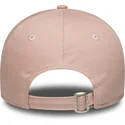 verstellbare-rosa-damen-cap-mit-gebogenem-schirm-und-rosa-logo-9forty-league-essential-der-los-angeles-dodgers-mlb-von-new-era