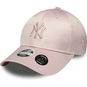 epci-curbata-roz-reglabila-9forty-satin-bow-back-de-new-york-yankees-mlb-de-new-era