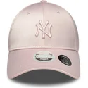 epci-curbata-roz-reglabila-9forty-satin-bow-back-de-new-york-yankees-mlb-de-new-era