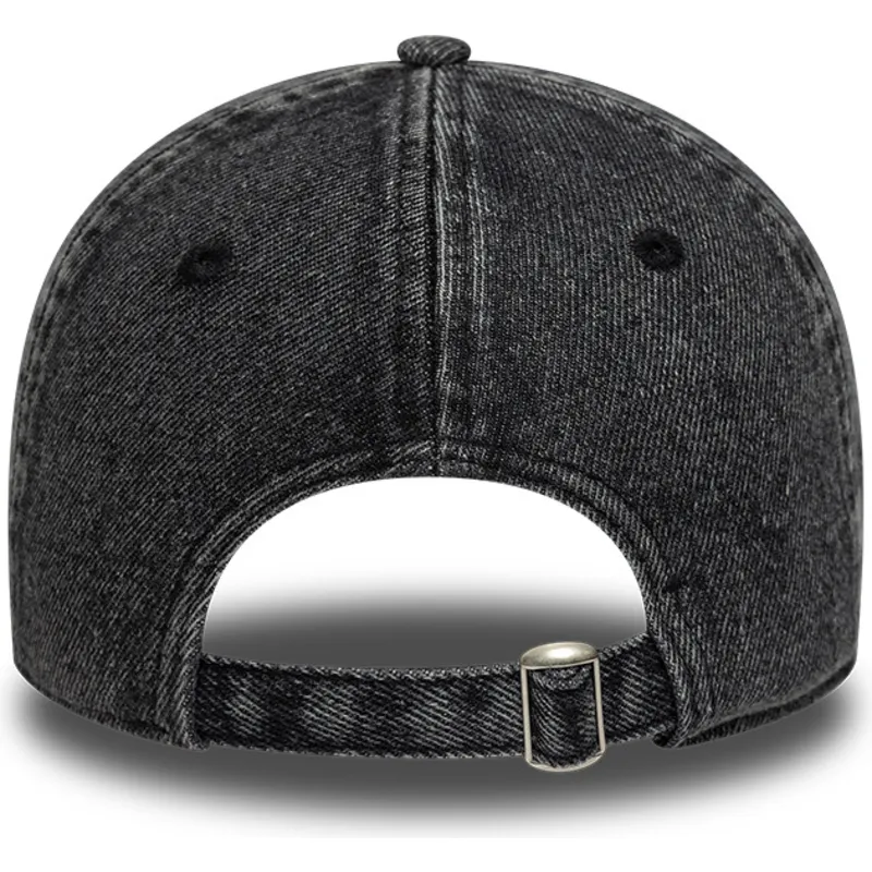 cappellino-curvo-nero-regolabile-per-donna-9twenty-denim-dei-new-york-yankees-mlb-di-new-era