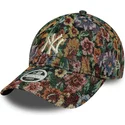 casquette-courbee-multicolore-ajustable-pour-femme-9twenty-floral-new-york-yankees-mlb-new-era