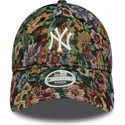 casquette-courbee-multicolore-ajustable-pour-femme-9twenty-floral-new-york-yankees-mlb-new-era