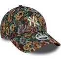 casquette-courbee-multicolore-ajustable-pour-femme-9twenty-floral-new-york-yankees-mlb-new-era