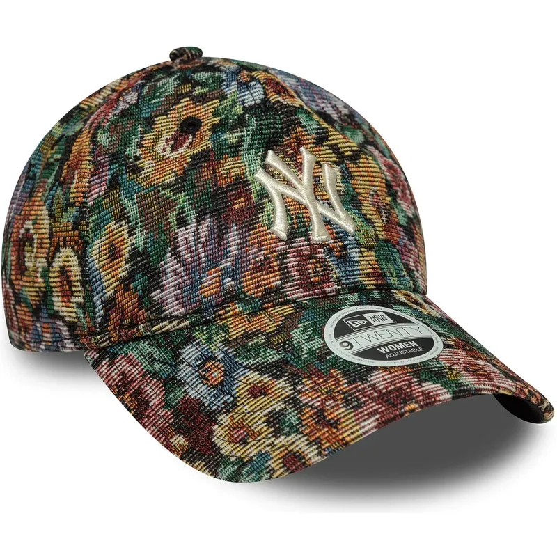 cappellino-curvo-multicolore-regolabile-da-donna-9twenty-floral-dei-new-york-yankees-mlb-di-new-era