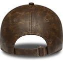 new-era-curved-brim-women-brown-logo-9twenty-worn-pu-new-york-yankees-mlb-brown-adjustable-cap