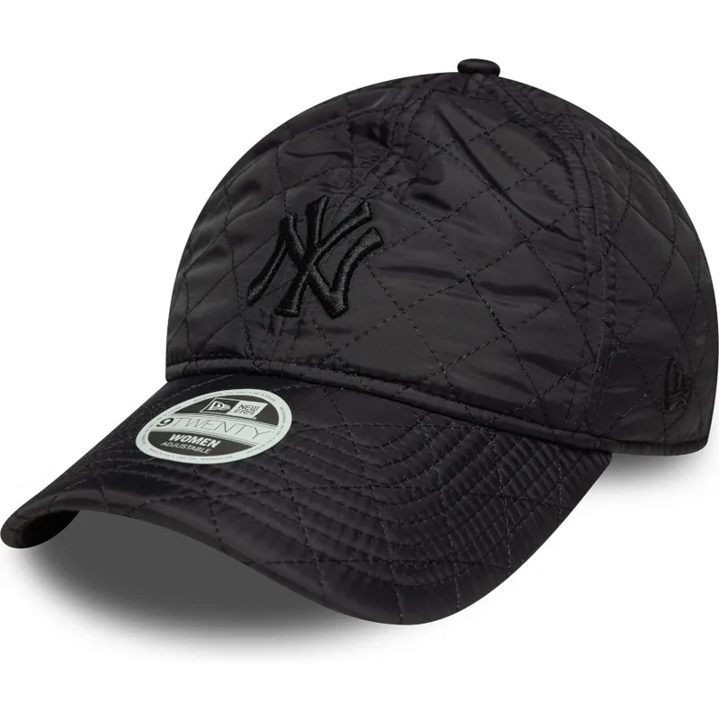 cappellino-curvo-nero-regolabile-da-donna-con-logo-nero-9twenty-padded-dei-new-york-yankees-mlb-di-new-era