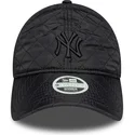 new-era-curved-brim-women-black-logo-9twenty-padded-new-york-yankees-mlb-black-adjustable-cap