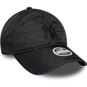new-era-curved-brim-women-black-logo-9twenty-padded-new-york-yankees-mlb-black-adjustable-cap