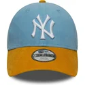 casquette-courbee-bleue-et-marron-ajustable-pour-enfant-9forty-cord-new-york-yankees-mlb-new-era