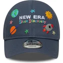 casquette-courbee-bleue-ajustable-pour-enfant-9forty-space-icon-new-era