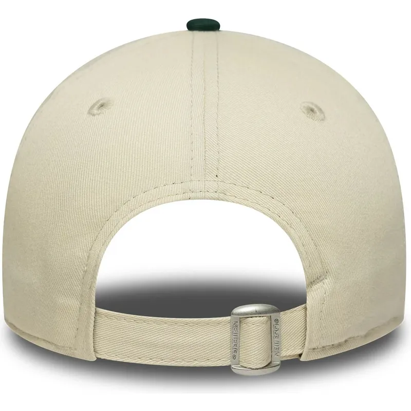 cappellino-curvo-beige-e-verde-regolabile-per-bambino-9twenty-mascot-di-new-era
