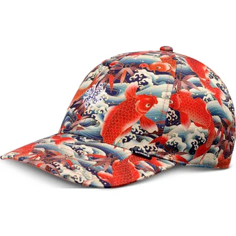 Cappellino curvo multicolore regolabile Koi Watching Club di Djinns