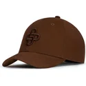casquette-courbee-marron-ajustable-avec-logo-marron-baseball-peach-obl061-oblack