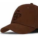 casquette-courbee-marron-ajustable-avec-logo-marron-baseball-peach-obl061-oblack
