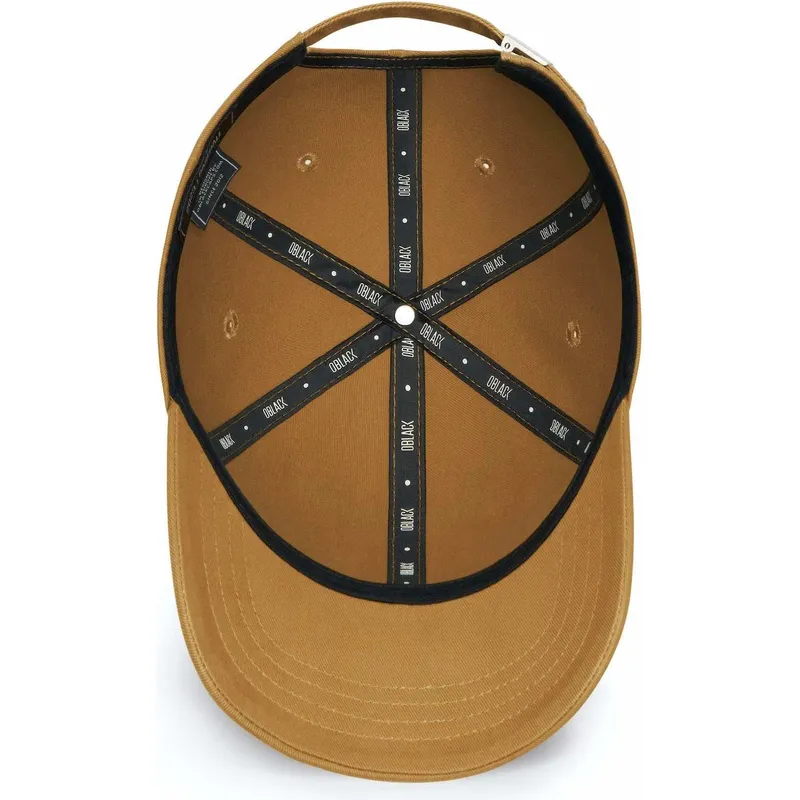 berretto-curvo-marrone-chiaro-regolabile-baseball-peach-obl058-di-oblack