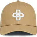 casquette-courbee-beige-fonce-ajustable-baseball-peach-obl048-oblack