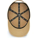casquette-courbee-beige-fonce-ajustable-baseball-peach-obl048-oblack