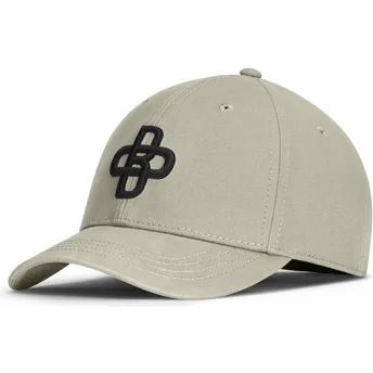 Casquette courbée verte ajustable avec logo noir Baseball Peach OBL053 Oblack