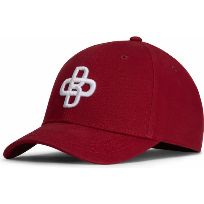oblack-curved-brim-baseball-peach-olb044-red-adjustable-cap