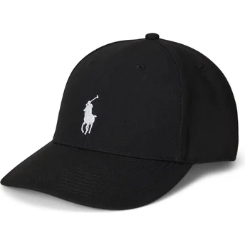 Καπέλο μαύρο snapback με καμπύλη Twill High Crown από την Polo Ralph Lauren