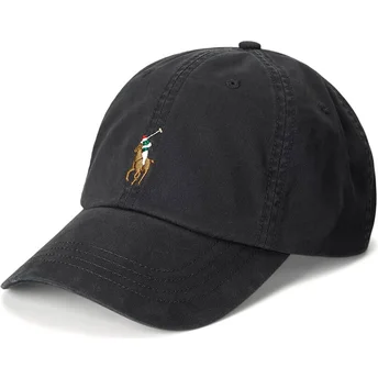 Gorra curva negra ajustable Classic Sport Stretch Cotton Twill de Polo Ralph Lauren