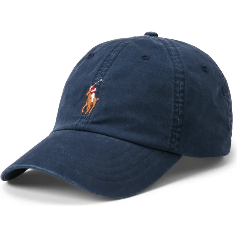 cappellino-curvo-blu-navy-regolabile-classic-sport-stretch-cotton-twill-di-polo-ralph-lauren